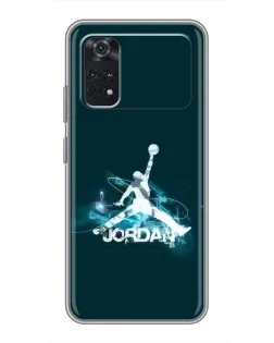 Чехол для Xiaomi POCO M4 Pro 4G с картинкой «Jordan Blue Fire»