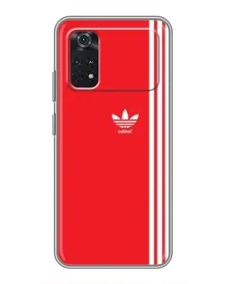 Чехол для Xiaomi POCO M4 Pro 4G с картинкой «Красный минимализм Adidas»