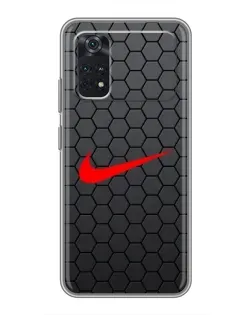 Чехол для Xiaomi POCO M4 Pro 4G с картинкой «Nike — карбоновая сетка» Чехол для Xiaomi POCO M4 Pro 4G с картинкой «Nike — карбоновая сетка»