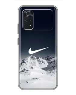 Чехол для Xiaomi POCO M4 Pro 4G с картинкой «Nike — зимние горы»