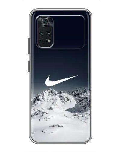 Чехол для Xiaomi POCO M4 Pro 4G с картинкой «Nike — зимние горы»