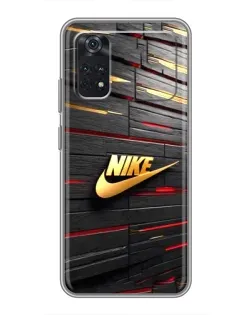 Чехол для Xiaomi POCO M4 Pro 4G с картинкой «Золотой Nike на металле»