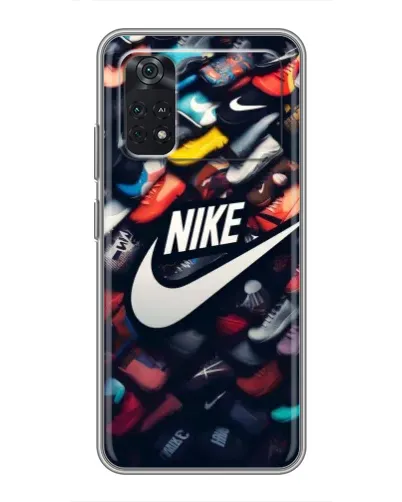Чехол для Xiaomi POCO M4 Pro 4G с картинкой «Коллекция кроссовок Nike»