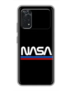 Чехол для Xiaomi POCO M4 Pro 4G с картинкой «NASA — классика Red Blue» Чехол для Xiaomi POCO M4 Pro 4G с картинкой «NASA — классика Red Blue»