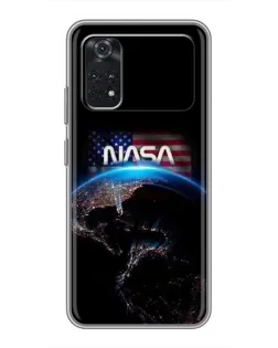 Чехол для Xiaomi POCO M4 Pro 4G с картинкой «Земля из космоса NASA»