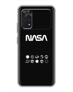 Чехол для Xiaomi POCO M4 Pro 4G с картинкой «NASA — технический принт»