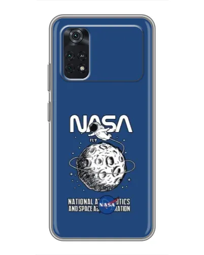 Чехол для Xiaomi POCO M4 Pro 4G с картинкой «NASA — лунная миссия»