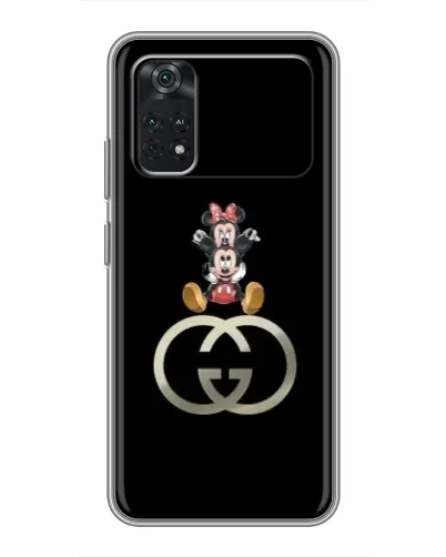 Чехол для Xiaomi POCO M4 Pro 4G с картинкой «Минни Маус на лого»