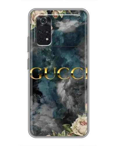 Чехол для Xiaomi POCO M4 Pro 4G с картинкой «Абстрактные цветы Gucci»