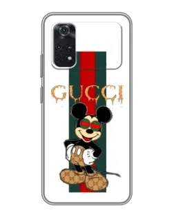 Чехол для Xiaomi POCO M4 Pro 4G с картинкой «Микки Маус Gucci — полосы»