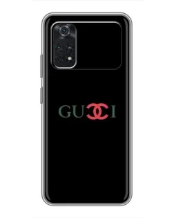 Чехол для Xiaomi POCO M4 Pro 4G с картинкой «Gucci — красный градиент»
