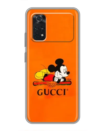 Чохол для Xiaomi POCO M4 Pro 4G з картинкою «Міккі Маус Gucci — помаранч» Чохол для Xiaomi POCO M4 Pro 4G з картинкою «Міккі Маус Gucci — помаранч»