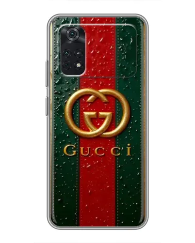 Чохол для Xiaomi POCO M4 Pro 4G з картинкою «Gucci — фірмова смуга та золото» Чохол для Xiaomi POCO M4 Pro 4G з картинкою «Gucci — фірмова смуга та золото»