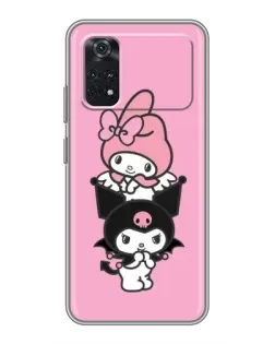 Чехол для Xiaomi POCO M4 Pro 4G с картинкой «My Melody и Kuromi»