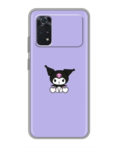 Чехол для Xiaomi POCO M4 Pro 4G с картинкой «Kuromi — фиолетовый минимализм»