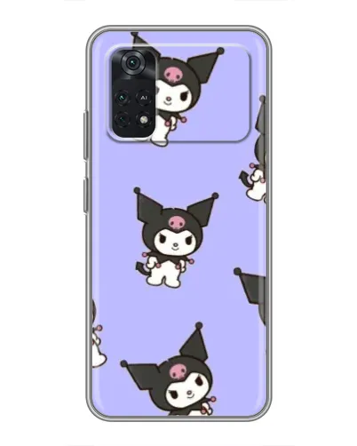 Чехол для Xiaomi POCO M4 Pro 4G с картинкой «Паттерн с Kuromi»