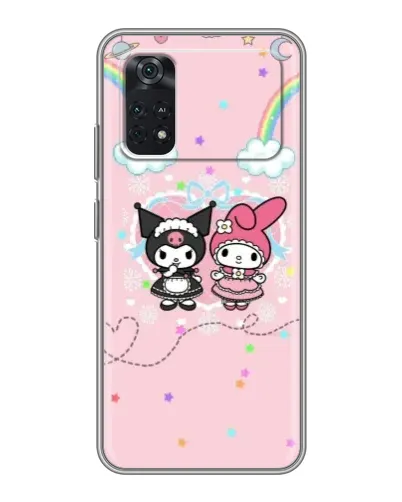 Чехол для Xiaomi POCO M4 Pro 4G с картинкой «My Melody и Kuromi»