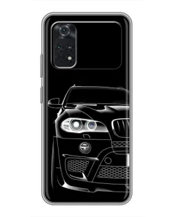 Чехол для Xiaomi POCO M4 Pro 4G с картинкой «Темный силуэт BMW»