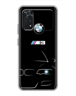 Чехол для Xiaomi POCO M4 Pro 4G с картинкой «Минималистичный принт BMW M3»