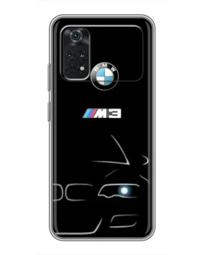 Чехол для Xiaomi POCO M4 Pro 4G с картинкой «Минималистичный принт BMW M3»