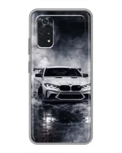 Чехол для Xiaomi POCO M4 Pro 4G с картинкой «BMW сквозь туман»