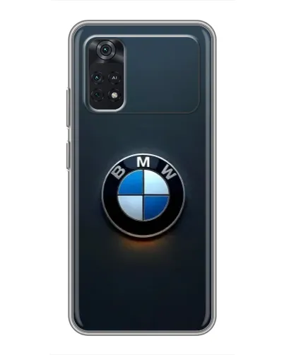 Чехол для Xiaomi POCO M4 Pro 4G с картинкой «Логотип BMW — минимализм»