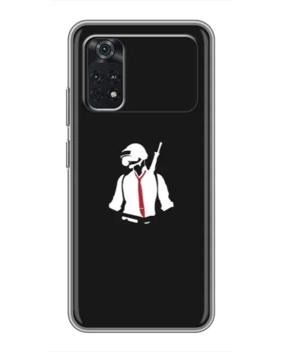 Чехол для Xiaomi POCO M4 Pro 4G с картинкой «PUBG — силуэт воина» Чехол для Xiaomi POCO M4 Pro 4G с картинкой «PUBG — силуэт воина»