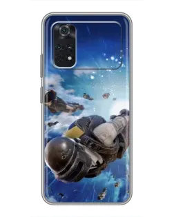 Чехол для Xiaomi POCO M4 Pro 4G с картинкой «Десант PUBG — прыжок»