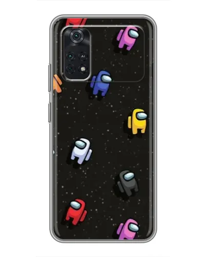 Чехол для Xiaomi POCO M4 Pro 4G с картинкой «Космический паттерн Among Us»