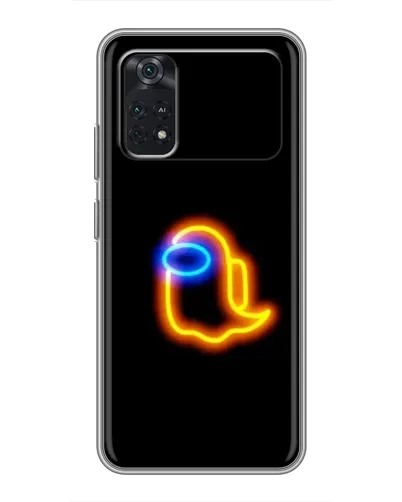 Чехол для Xiaomi POCO M4 Pro 4G с картинкой «Among Us неоновое сияние»