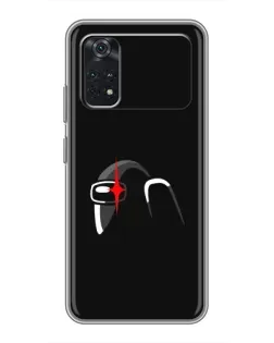 Чехол для Xiaomi POCO M4 Pro 4G с картинкой «Among Us шлем»