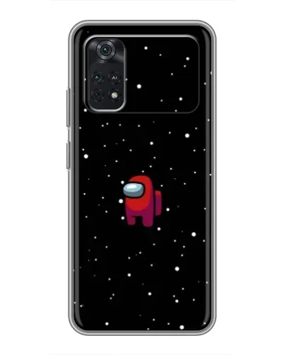Чехол для Xiaomi POCO M4 Pro 4G с картинкой «Красный Among Us»