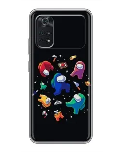 Чехол для Xiaomi POCO M4 Pro 4G с картинкой «Among Us космос»