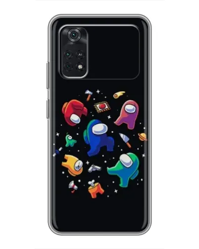 Чехол для Xiaomi POCO M4 Pro 4G с картинкой «Among Us космос»