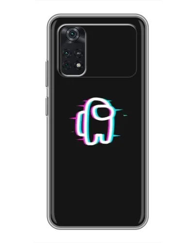 Чехол для Xiaomi POCO M4 Pro 4G с картинкой «Among Us неон»