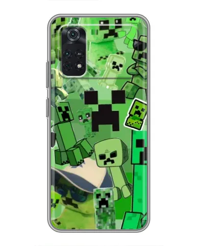 Чехол для Xiaomi POCO M4 Pro 4G с картинкой «Криперы Minecraft»