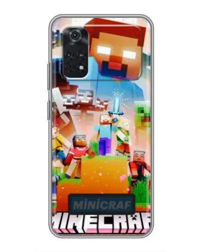 Чехол для Xiaomi POCO M4 Pro 4G с картинкой «Minecraft герои игры»