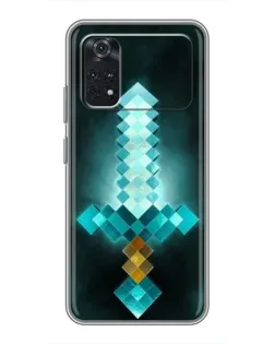 Чехол для Xiaomi POCO M4 Pro 4G с картинкой «Алмазный меч неон»