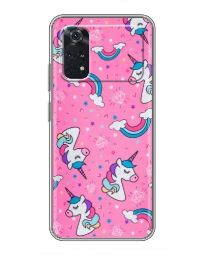 Чехол для Xiaomi POCO M4 Pro 4G с картинкой «Unicorn паттерн розовый» Чехол для Xiaomi POCO M4 Pro 4G с картинкой «Unicorn паттерн розовый»