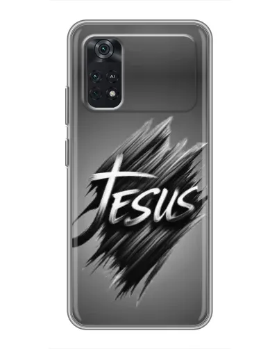 Чехол для Xiaomi POCO M4 Pro 4G с картинкой «Надпись Jesus Graffiti»