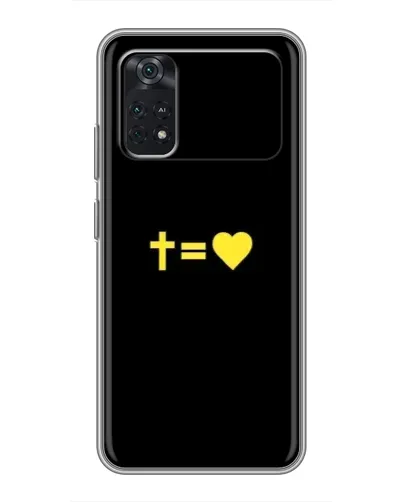 Чехол для Xiaomi POCO M4 Pro 4G с картинкой «Сердце и Крест»
