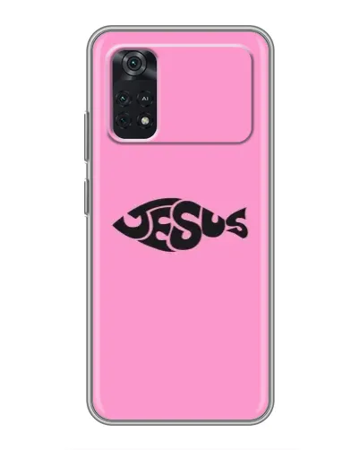 Чехол для Xiaomi POCO M4 Pro 4G с картинкой «Розовый символ  Jesus»