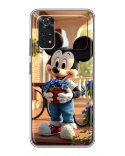 Чехол для Xiaomi POCO M4 Pro 4G с картинкой «Микки садовод»