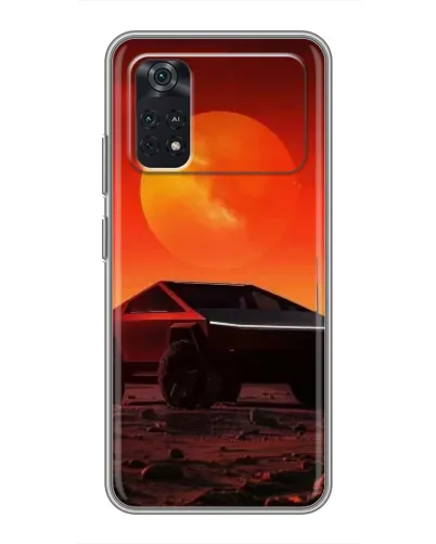 Чехол для Xiaomi POCO M4 Pro 4G с картинкой «Cybertruck на Марсе»