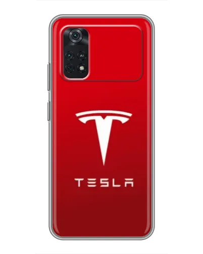 Чехол для Xiaomi POCO M4 Pro 4G с картинкой «Tesla Red Classic»