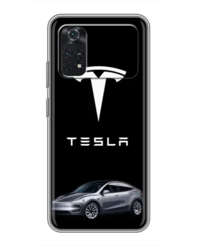 Чехол для Xiaomi POCO M4 Pro 4G с картинкой «Tesla Model Y»