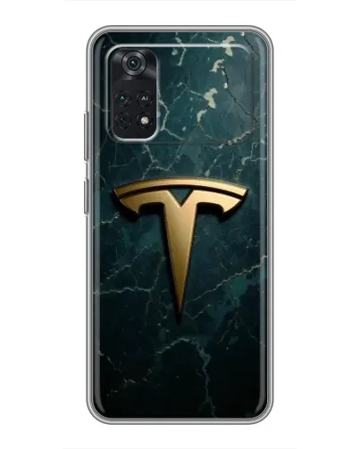 Чехол для Xiaomi POCO M4 Pro 4G с картинкой «Мраморная Tesla Gold»