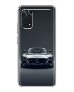 Чехол для Xiaomi POCO M4 Pro 4G с картинкой «Mercedes на черном»