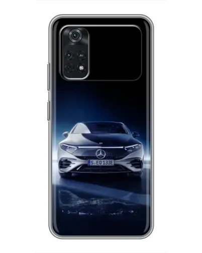 Чехол для Xiaomi POCO M4 Pro 4G с картинкой «Ночной Mercedes EQ»