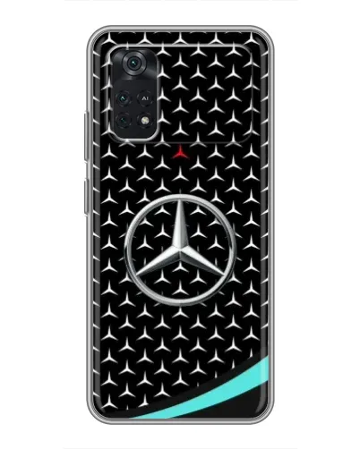 Чехол для Xiaomi POCO M4 Pro 4G с картинкой «Mercedes — бирюзовый акцент»